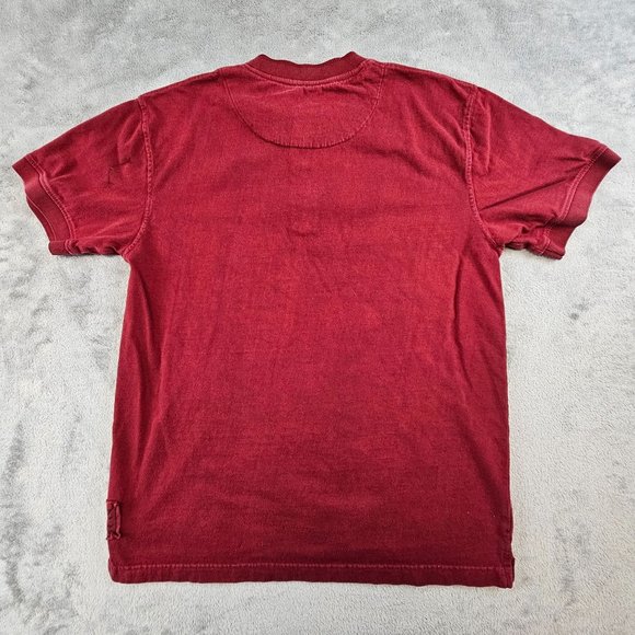 Arizona Henley Shirt Boys XL Burgundy Chinese Dragon Casual‎ Comfort Pullover - Picture 2 of 9